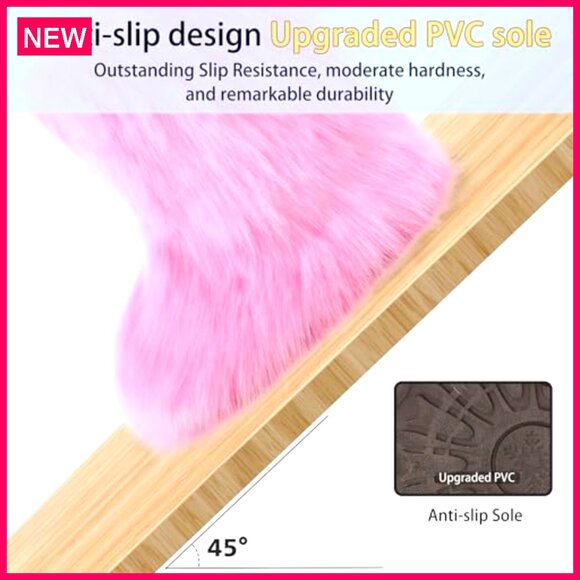 Women's Faux Fur Snow Boots Mid-Calf Winter Shoes Warm Fuzzy Outdoor - Picture 5 of 8